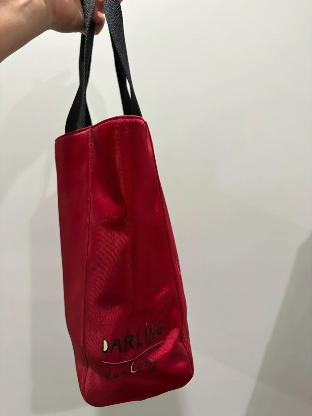 Kate Spade Maira Kalman Tote Handbag Red Darling Dog Canvas Zip Purse Medium - Picture 4 of 7
